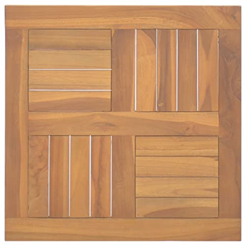 JHQHSM Tischplatte, Ersatztischplatte Esstischplatte Tabletop Ersatzplatte für Tisch Holztischplatte Esstische Geeignet für Restaurant Café Hotel Esszimmer Quadratisch 50x50x2,5 cm Massivholz Teak von JHQHSM