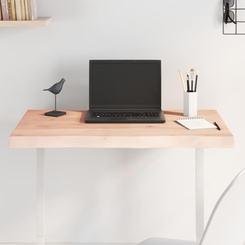 JHQHSM Tischplatte, Esstischplatte Ersatztischplatte Ersatzplatte für Tisch Holztischplatte Geeignet für Restaurant Hotel Café Esszimme 80x50x(2-4) cm Massivholz Unbehandelt Baumkante von JHQHSM