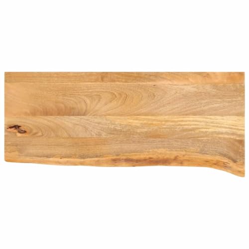 JHQHSM Tischplatte mit Baumkante, Ersatzplatte für Tisch Esstischplatte Holztischplatte Ersatztischplatte Geeignet für Hotel Restaurant Esszimme Café 70x20x2,5 cm Massivholz Mango von JHQHSM