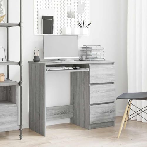 Schreibtisch, Computertisch Konsolentisch Bürotisch Gaming-Tisch Desk Schreibtische Geeignet für Arbeitszimmer Wohnzimmer Spielzimmer Büro Grau Sonoma 90x45x76 cm Holzwerkstoff Schreibtisch, Computertisch Konsolentisch Bürotisch Gaming-Tisch Desk Schreibtische Geeignet für Arbeitszimmer Wohnzimmer Spielzimmer Büro Grau Sonoma 90x45x76 cm Holzwerkstoff von JHQHSM