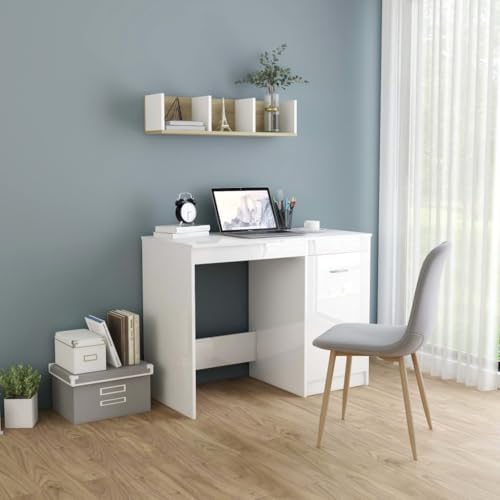 Schreibtisch, Computertisch Konsolentisch Bürotisch Gaming-Tisch Desk Schreibtische Geeignet für Arbeitszimmer Wohnzimmer Spielzimmer Büro Hochglanz-Weiß 100x50x76 cm Holzwerkstoff Schreibtisch, Computertisch Konsolentisch Bürotisch Gaming-Tisch Desk Schreibtische Geeignet für Arbeitszimmer Wohnzimmer Spielzimmer Büro Hochglanz-Weiß 100x50x76 cm Holzwerkstoff von JHQHSM
