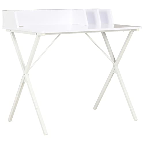 Schreibtisch, Gaming-Tisch Desk Schreibtische Computertisch Arbeitsplatz Bürotisch Geeignet für Wohnzimmer Spielzimmer Büro Arbeitszimmer Weiß 80x50x84 cm von JHQHSM