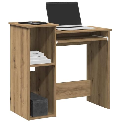 Schreibtisch mit Regal, Study Table Bürotisch Gaming-Tisch Desk Schreibtische Computertisch Geeignet für Büro Arbeitszimmer Wohnzimmer Spielzimmer Artisan-Eiche 84x40x78cm Holzwerkstoff Schreibtisch mit Regal, Study Table Bürotisch Gaming-Tisch Desk Schreibtische Computertisch Geeignet für Büro Arbeitszimmer Wohnzimmer Spielzimmer Artisan-Eiche 84x40x78cm Holzwerkstoff von JHQHSM