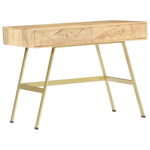 Schreibtisch mit Schubladen, Desk Schreibtische Computertisch Konsolentisch Bürotisch Gaming-Tisch Geeignet für Spielzimmer Büro Arbeitszimmer Wohnzimmer 100x55x75 cm Massivholz Mango Schreibtisch mit Schubladen, Desk Schreibtische Computertisch Konsolentisch Bürotisch Gaming-Tisch Geeignet für Spielzimmer Büro Arbeitszimmer Wohnzimmer 100x55x75 cm Massivholz Mango von JHQHSM