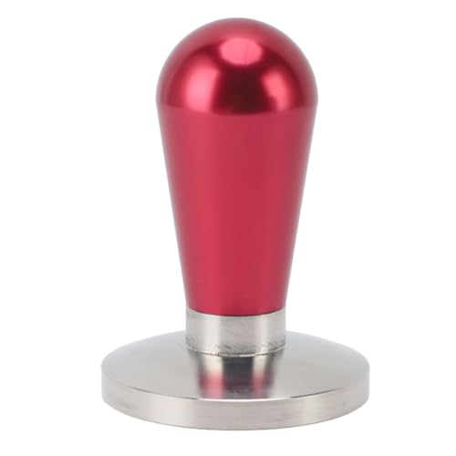 Tamper 58mm, Edelstahl Kaffee Tamper Professionelles Base Flat Espresso Stempel für Barista Werkzeug Heimkaffeemaschinen (rot) von JHS-TECH