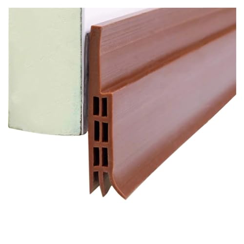 Dichtungsband 1 m Untertür-Zugluftstopper-Dichtungsstreifen, 5 Farben, flexibler Silikonkautschuk-Dichtungsstreifen, selbstklebendes Fensterspalt-Akustikband(Brown 1M) von JHSDHYD
