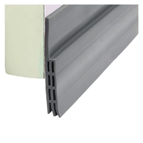 Dichtungsband 1 m Untertür-Zugluftstopper-Dichtungsstreifen, 5 Farben, flexibler Silikonkautschuk-Dichtungsstreifen, selbstklebendes Fensterspalt-Akustikband(Gray 1M) von JHSDHYD