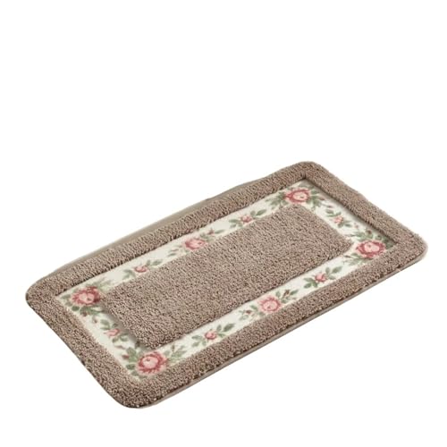 JHSDHYD Badematte, Badematte, Badezimmer, Küche, Teppich-Set, rutschfeste Fußmatte, Duschraum, WC-Teppich, Bodenfläche (Kamel, 80 x 120 cm) von JHSDHYD