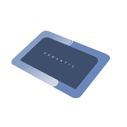 JHSDHYD Badematte, Badezimmer, rutschfest, saugfähig, Bodenmatte, Zuhause, Küche, Duschraum, Badewannenteppich, schnell trocknend, Tür-Memory-Schaum-Pads (rechteckig) Blau von JHSDHYD