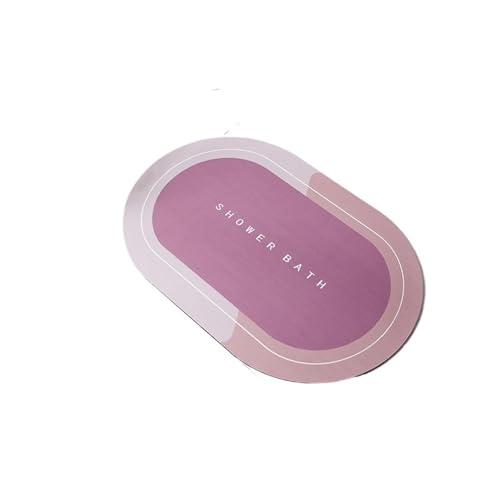 JHSDHYD Badematte, Heimdekoration, Boden, Dusche, Badezimmer, rutschfester Teppich, einfacher Kücheneingang, weiche Tür, Badewannenseite (Y-Rosa, 50 x 80 cm) von JHSDHYD