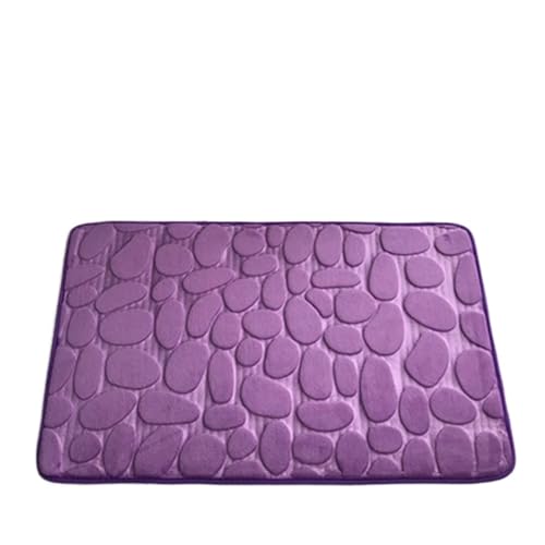 JHSDHYD Badematte, geprägt, rutschfest, für Waschbecken, Badewanne, Seitenbodenvorleger, Duschraum, Fußmatte, Memory-Schaum-Pad (lila) von JHSDHYD