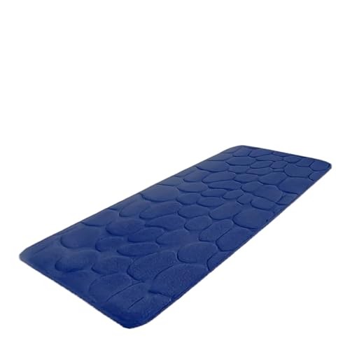 JHSDHYD Badematte, groß, rutschfest, saugfähig, Badezimmerteppich, lange Streifen, Badewannen-Bodenmatte, Heimdekoration (Blau, 60 x 200 cm) von JHSDHYD