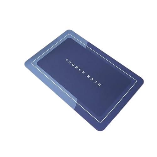 JHSDHYD Badematte, saugfähig, rutschfest, schnell trocknend, Badematte, Küche, Eingang, Fußmatte, Zuhause, Bodenmatte, Badewannenteppich (quadratisch-blau), 2 Stück von JHSDHYD