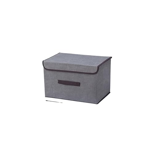 JHSDHYD Bettwäsche Organizer Faltbare Aufbewahrungsbox, Organizer-Tasche, Flip-Top, Haushalts-Kleider-Organizer, Vlies, große Kapazität, staubdichter Quilt-Behälter(Grey,L 24x36x23 cm) von JHSDHYD