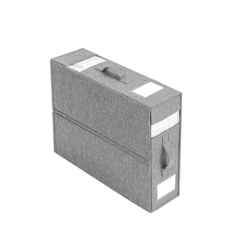 JHSDHYD Bettwäsche Organizer Faltbare Schrank-Aufbewahrungsbehälter, luft- und staubdicht, zusammenklappbarer Organizer for Bettwäsche, Fenster, Aufbewahrungsbox for Kleidung und Bettlaken(Gray) von JHSDHYD