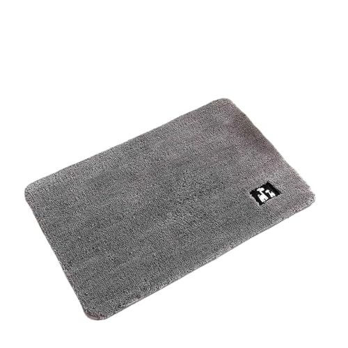 JHSDHYD Duschvorleger Badematte Super saugfähige Badezimmerteppiche Teppiche Badewannenbodenmatte Fußmatte for Duschraum Toilette Badezimmermatte(Giraffe Grey,50x80cm) von JHSDHYD