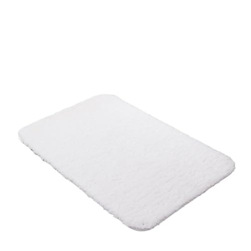 JHSDHYD Duschvorleger Badematte Super saugfähige Badezimmerteppiche Teppiche Badewannenbodenmatte Fußmatte for Duschraum Toilette Badezimmermatte(White,40X120cm) von JHSDHYD