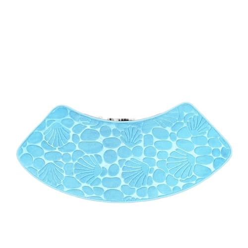 JHSDHYD Duschvorleger Badezimmermatte, Gebogene Fußmatte, Muscheln und Kieselsteine, Teppich, Gebogene Badematte, rutschfeste, saugfähige Badezimmerboden-Toilettenmatte, Gebogene Duschmatte(Sky Blue) JHSDHYD Duschvorleger Badezimmermatte, Gebogene Fußmatte, Muscheln und Kieselsteine, Teppich, Gebogene Badematte, rutschfeste, saugfähige Badezimmerboden-Toilettenmatte, Gebogene Duschmatte(Sky Blue) von JHSDHYD