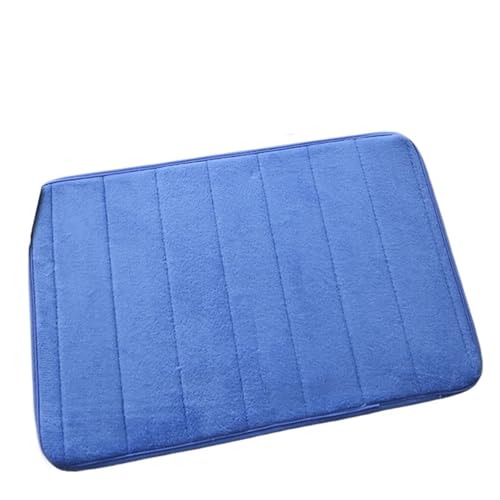 JHSDHYD Duschvorleger Super saugfähige Badematte, rutschfeste Teppiche, Badezimmerteppiche, weiche Bodenmatte, Schlafzimmer, Toilettenboden, Duschvorleger, Heimdekoration(Blue) von JHSDHYD