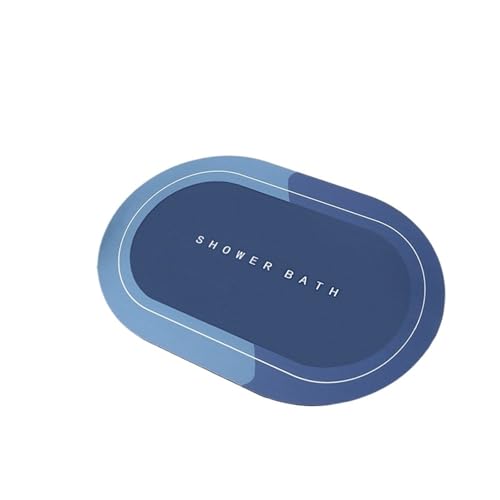 JHSDHYD Duschvorleger Super saugfähige Dusch-/Badematte, Rutschfester Badezimmerteppich, einfacher Kücheneingang, weiche Badematte for die Tür der Badewanne(Blue) von JHSDHYD