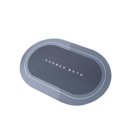 JHSDHYD Duschvorleger Super saugfähige Dusch-/Badematte, Rutschfester Badezimmerteppich, einfacher Kücheneingang, weiche Badematte for die Tür der Badewanne(Gray) von JHSDHYD