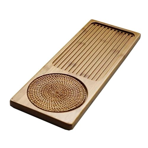 JHSDHYD Teetablett 1Pc Tee Tablett Holz Kaffee Tablett Rechteckige Lebensmittel Tasse Trays Dekorative Holz Tablett Dessert Süßigkeiten Tablett(M) von JHSDHYD