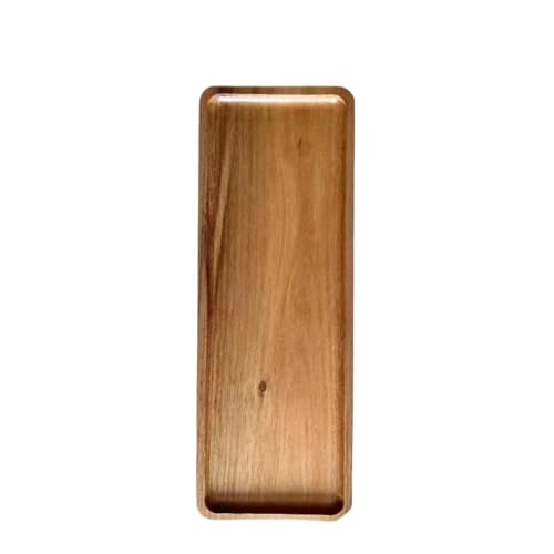 JHSDHYD Teetablett Holz Kaffee Tablett Oval Essen Tasse Tabletts Dessert Süßigkeiten Holz Platte Tee Tablett Küche Liefert(Rectangle 10.5x29cm) von JHSDHYD