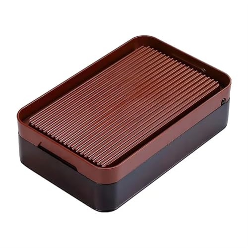 JHSDHYD Teetablett Multifunktionales Teetablett aus Holz, Entwässerung, Tee-Set, Aufbewahrungsbox, Wohnzimmer, Familie, Tee-Set, Schubladentyp, Tee-Verteilerbox(S) von JHSDHYD