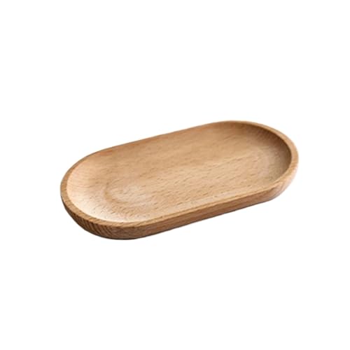 JHSDHYD Teetablett Ovales Teetablett aus Holz, Serviertisch, Teller, Dessert-Serviertablett, Holztablett von JHSDHYD