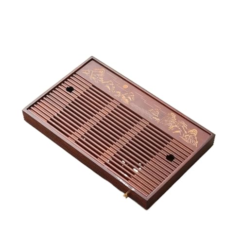 JHSDHYD Teetablett Teetablett aus Holz for Zuhause und Küche, Holztablett, tragbares Serviertablett for Teetisch, Kaffee, Tee, dekoratives Tablett(40x25x4cm) von JHSDHYD
