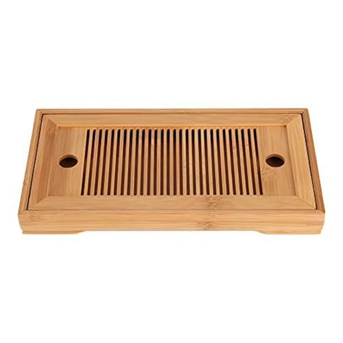 JHSDHYD Teetablett Teetischtablett aus Holz, Kaffeetablett, massives Teetablett, Haushaltsteebrett(27X14.2X3CM) von JHSDHYD