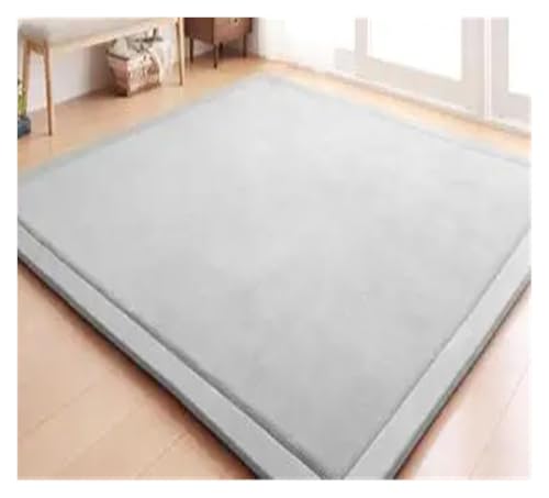 JHSDHYD Teppich Flauschig 20MM Chenille Teppich Korallen Fleece Matte Tatami Tee Tisch Manuell Schlafzimmer Rechteck Wohnzimmer(Gray,200x80cm) von JHSDHYD