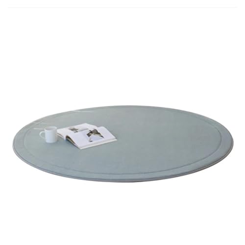 JHSDHYD Teppich Flauschig Dicker Runder Teppich Im Wohnzimmer, Sofabereich, Weich, for Schlafzimmer, Nachttisch, Dekoration, Krabbelteppich, Korallenvlies-Bodenmatte(Blue,80x80cm) von JHSDHYD