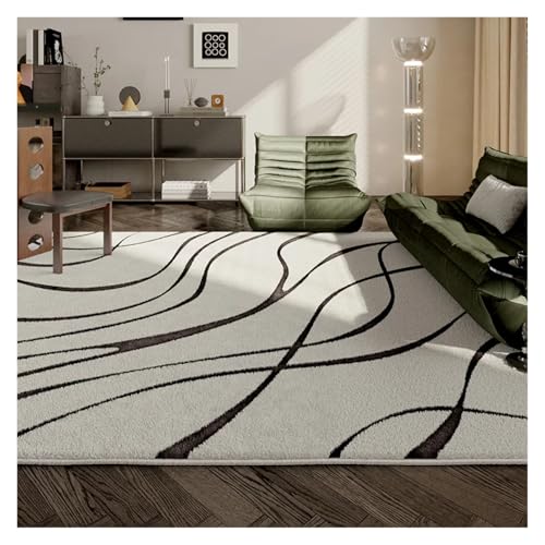 JHSDHYD Teppich Flauschig Moderner Stil Wohnzimmer Dekoration Teppich Teppiche for Schlafzimmer verdicken Plüsch Studie Bodenmatte Home Fluffy Soft Teppich(B,100x160cm) von JHSDHYD
