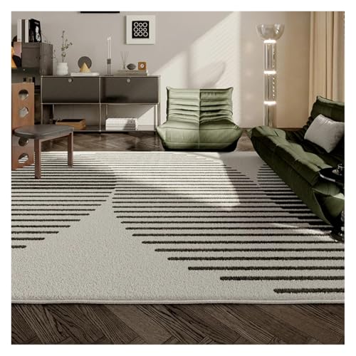 JHSDHYD Teppich Flauschig Moderner Stil Wohnzimmer Dekoration Teppich Teppiche for Schlafzimmer verdicken Plüsch Studie Bodenmatte Home Fluffy Soft Teppich(D,100x160cm) von JHSDHYD