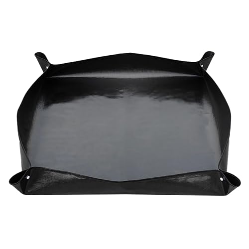 JHSDHYD Umtopfmatte 1Pc Home Gartenarbeit Lieferungen Pflanzung Matte Potting Pad Faltbare Garten Pflanze Blumentopf Wiederverwendbare Umpflanzen wasserdichte Matten(Black 100 X 120CM) von JHSDHYD