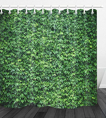 JHTRSJYTJ Efeu grüne Blattwand Duschvorhang ist geeignet für Badezimmer,Polyester wasserdicht,12Haken,150X180cm,Wohnkultur von JHTRSJYTJ