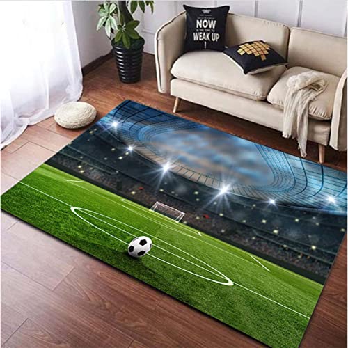 Fußball Feld Fußball Tor Teppich Wohnzimmer Schlafzimmer Bereich Teppich Home Zimmer Bodenmatte 140x200cm von JHUHN