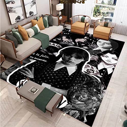 JHUHN American Drama Wednesday Printed Carpet Rugs for Bedroom Area Rug Bedroom Decoration Outdoor Rugs Mat 60X90cm von JHUHN
