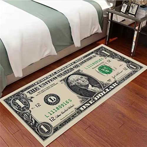 JHUHN Dollar Carpet Money Area Rug for Bedroom Carpet Rectangular Bay Window Balcony American Bedside Mat 100x160cm von JHUHN