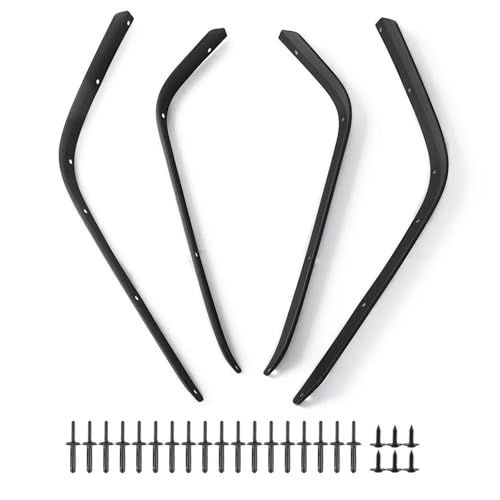JHVVBFWF Für Jeep Für Wrangler JK 2007-2017 Splash Protector Schutz Schmutzfänger Vorne Hinten Fender Flares Extensions Set Auto Rad Augenbraue von JHVVBFWF