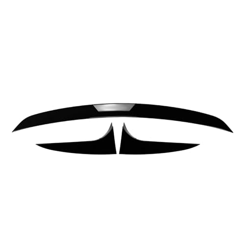 JHVVBFWF Für Mercedes Für Benz CLA Klasse X117 2013-2019 Kofferraum Heckklappe Oberer Splitter Lippe Heckdach + Seitenspoilerflügel(Glossy Black) von JHVVBFWF