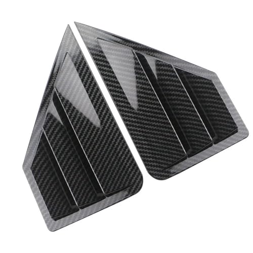 JHVVBFWF Für Toyota Für C-HR CHR 2016-2023 Auto Heckscheibe Dreieck Jalousien Spoiler Trim Carbon Fiber ABS Abdeckung Aufkleber Zubehör(Carbon Black) von JHVVBFWF
