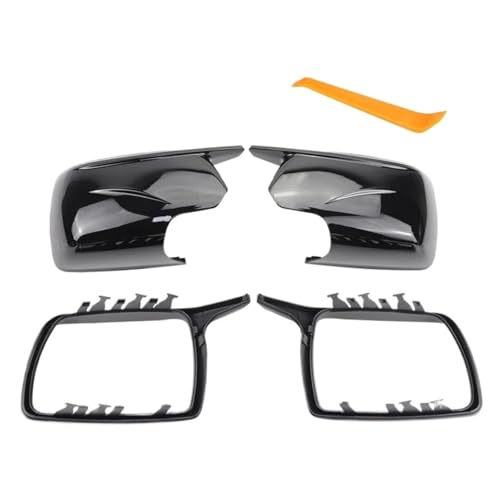 JHVVBFWFür B&MW X3 X3 E83 2003-2010 M Look Spiegelabdeckungen Ersatz Rückspiegelabdeckung Schwarz Mit Werkzeug Spiegelabdeckungen von JHVVBFWF