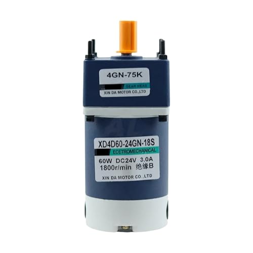 12V 24V Regelung Kleiner DC-Getriebemotor 60W Elektrischer Getriebemotor mit Drehmoment Langsame Geschwindigkeit Geräuscharm(10 rpm,24V) von JHXHFJXZ