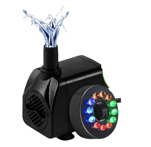 15W Wasserpumpe Aquarium Teich Ultra-Leise Tauchpumpe Mit 12 LED Lichter Aquarium Wasser Brunnen Pumpe Filter Hohe Leistung 15W Wasserpumpe Aquarium Teich Ultra-Leise Tauchpumpe Mit 12 LED Lichter Aquarium Wasser Brunnen Pumpe Filter Hohe Leistung von JHXHFJXZ