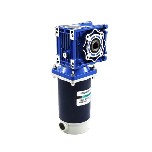 200W 12V 24V DC Schneckengetriebemotor DC-Getriebemotor RV30 Selbstgetriebe Single-Lock-Wellenrotation Geräuscharm(105rpm,24V) von JHXHFJXZ