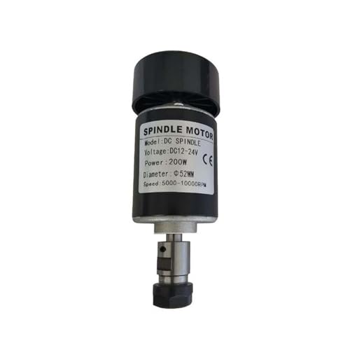 52mm CNC 200W DC Gebürsteter Spindelmotor mit Lüfter ER11 ER16 12-24V for Fräsfräser-Graviermaschine Leistungsstarke Lager(200W ER11 kit) von JHXHFJXZ