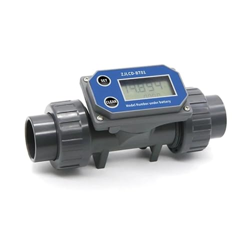 Hohe Genauigkeit Turbine Flow Meter Mit Große Fließende Kapazität Elektronische PVC LCD Digital Display Durchflussmesser for Bewässerung Geringe Wiederholbarkeit(Without cable,DN50) von JHXHFJXZ