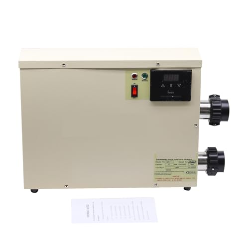 JHXHFJXZ 11KW AC Digital Schwimmbad Wasser Heizung Thermostat Elektrische Heizung for SPA Whirlpool Bad Einstellbare Temperatur für Spa, Badewanne(9KW 220) von JHXHFJXZ